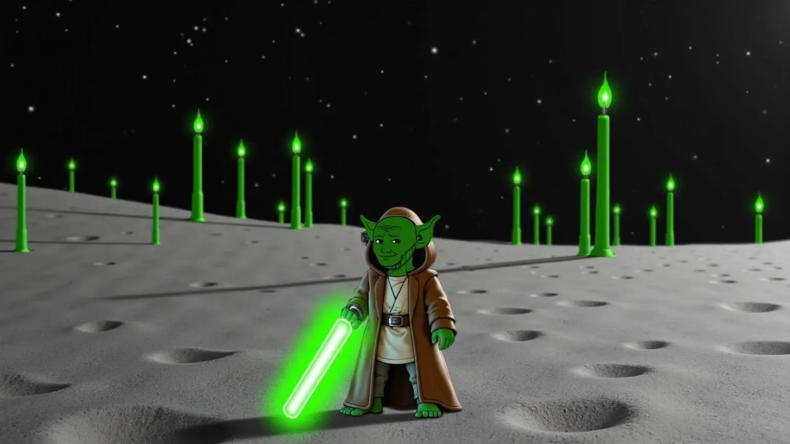 WODA with lightsaber